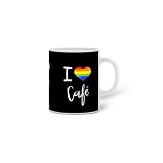 Nome do produto Caneca I Love Café (Fundo preto)