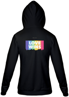 Nome do produto Moletom Com Zíper Unissex Love Wins