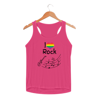 Nome do produto Regata Fem Sportv Dry UV I Love Rock