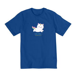 Nome do produto Camiseta Infantil Gato Unicórnio Raro - 2 a 8 anos 