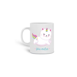 Caneca Gato Unicórnio Raro