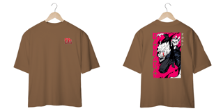 Nome do produto camisa oversized okarun dan da dan estampa detalhada frente e costas