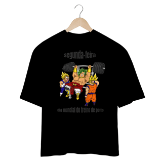 Nome do produto camisa oversized dragon ball, goku broly e vegeta