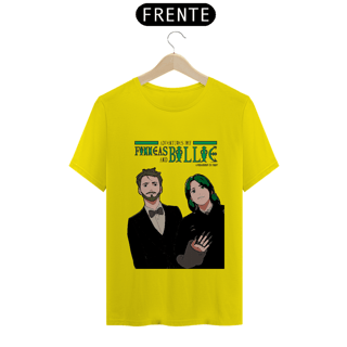 Nome do produto Camiseta 'Billie Eilish e Finneas estilo mangá'