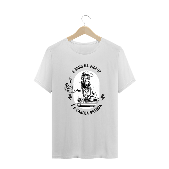Camiseta plus size 'cabeça branca'