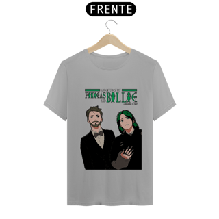 Nome do produto Camiseta 'Billie Eilish e Finneas estilo mangá'