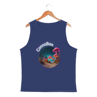Nome do produto Regata esportiva masculina cogumelo a noite