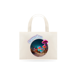 Ecobag cogumelos praia noite