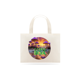 Ecobag por do sol cogumelos