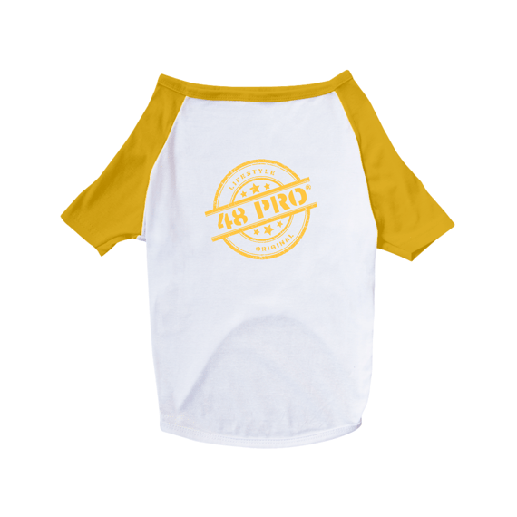 DOG T-SHIRT AMARELO OURO - 48 PRO ORIGINAL LIFESTYLE