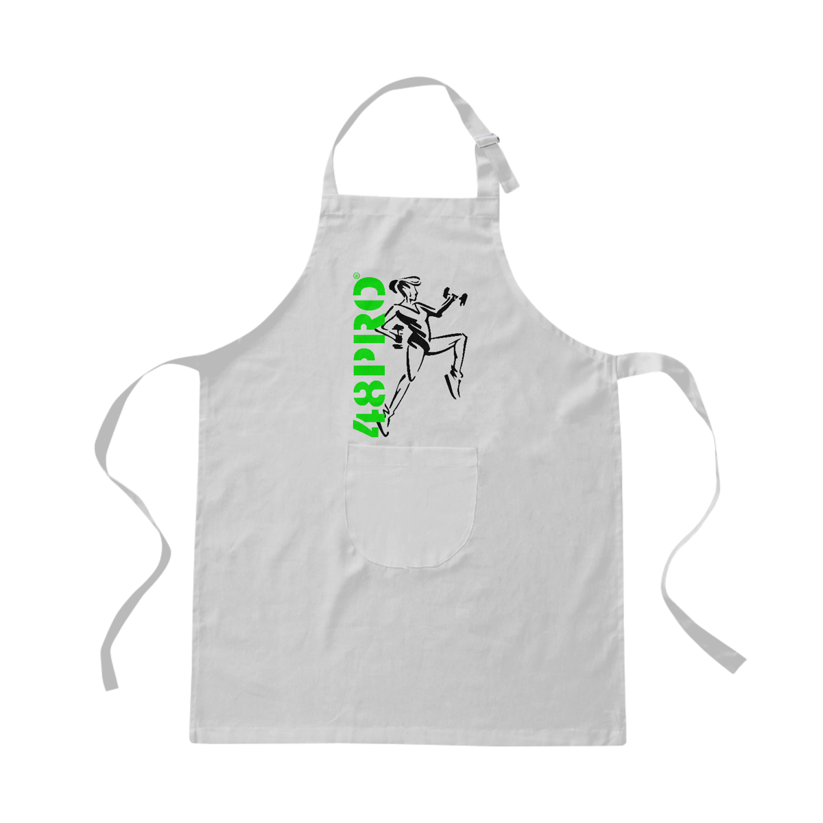 Nome do produto: AVENTAL DE BRIM BRANCO - FITNESS GIRL 48 PRO ORIGINAL LIFESTYLE