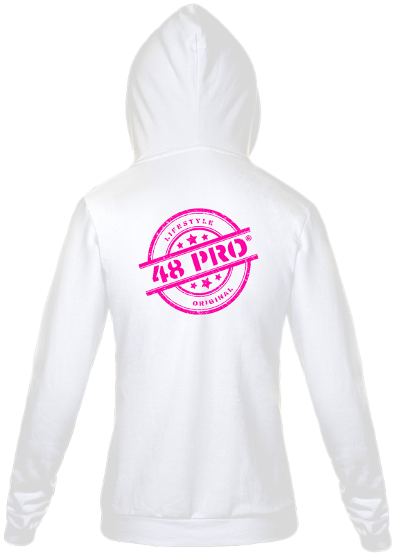 MOLETOM CAMGURU FLANELADO COM ZIPER E CAPUZ (ESTAMPA NAS COSTAS) - 48 PRO ORIGINAL LIFESTYLE