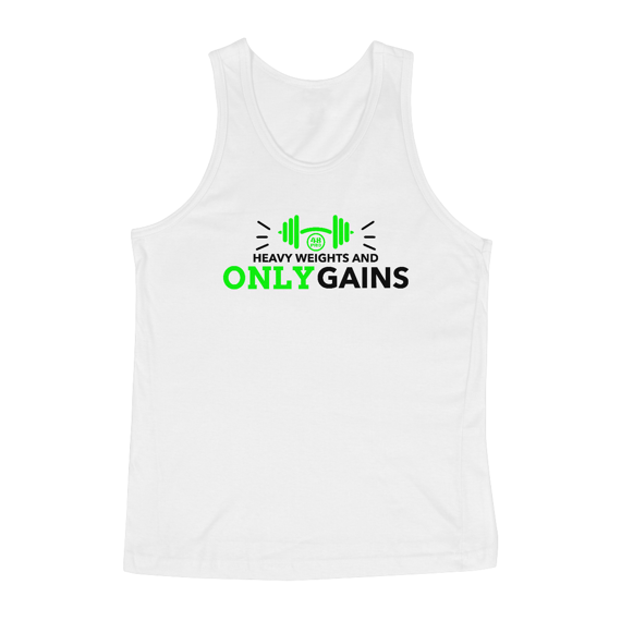CAMISETA REGATA CLASSIC - HEAVY WEIGHTS AND ONLY GAINS - 48 PRO ORIGINAL LIFESTYLE