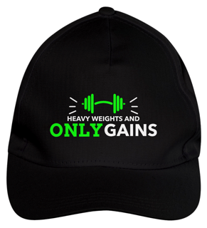 BONÉ DE BRIM PRETO - HEAVY WEIGHTS AND ONLY GAINS -  48 PRO ORIGINAL LIFESTYLE