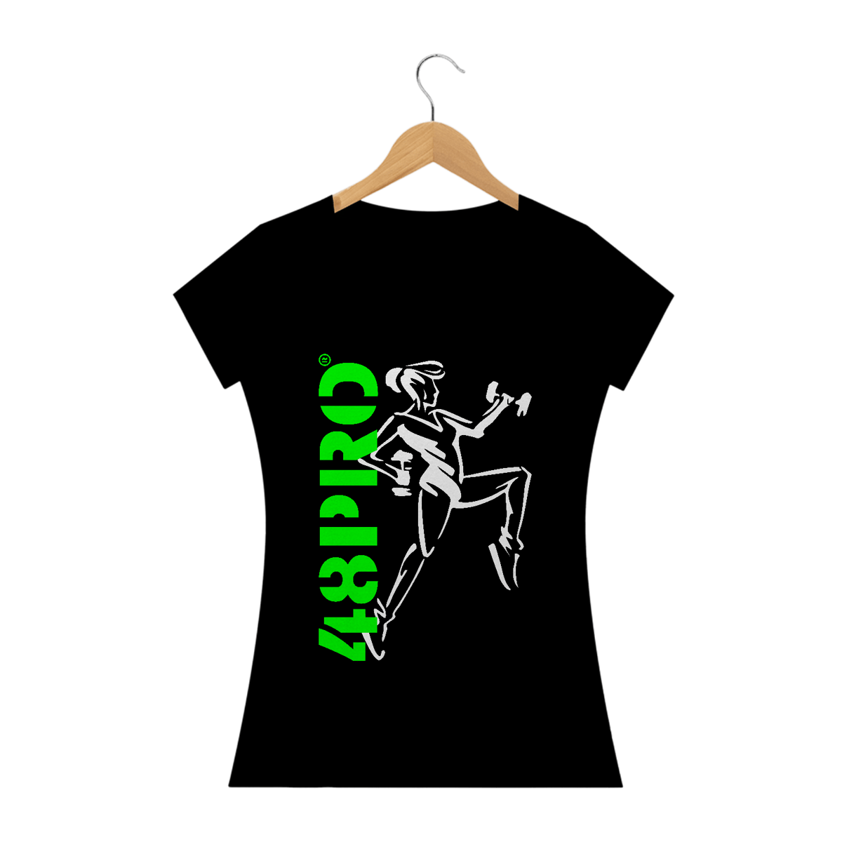 Nome do produto: T-SHIRT BABY LONG QUALITY FEMININA - FITNESS GIRL - 48 PRO ORIGINAL LIFESTYLE