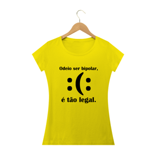 Nome do produto Camiseta Babylook - Bipolar (Estampa Preta)
