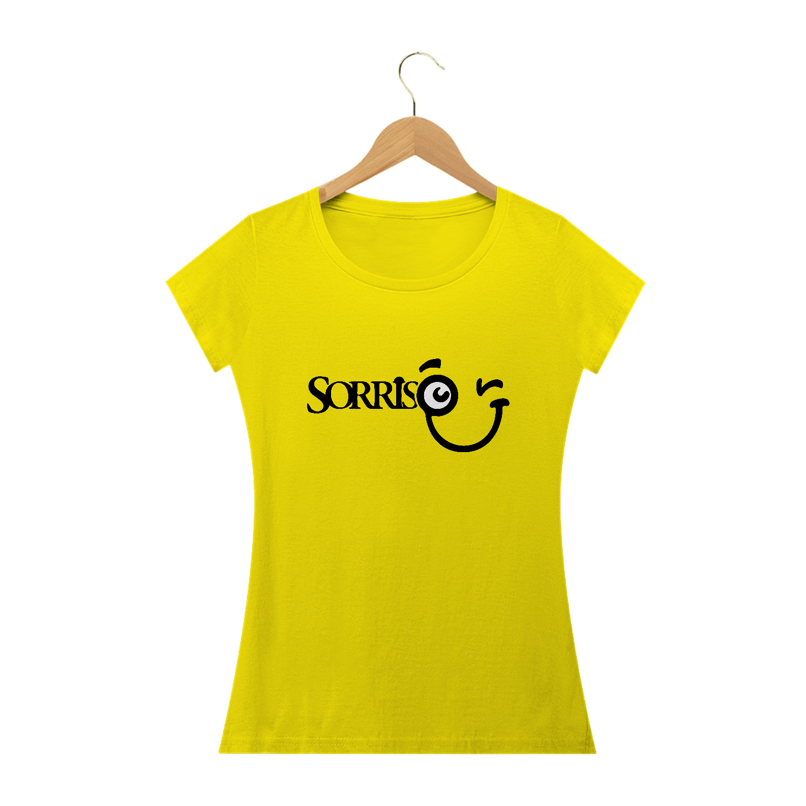 Camiseta Babylook Sorriso Maroto (Estampa Preta)