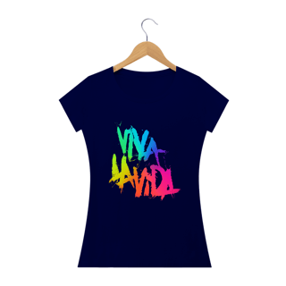 Nome do produto Camiseta Babylook Coldplay Viva La Vida - Colors
