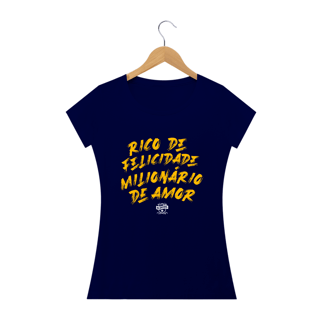 Nome do produto Camiseta Babylook Aliados - Rico de Felicidade