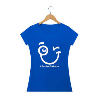 Nome do produto Camiseta Babylook Sorriso Maroto Hashtag (Estampa Branca)