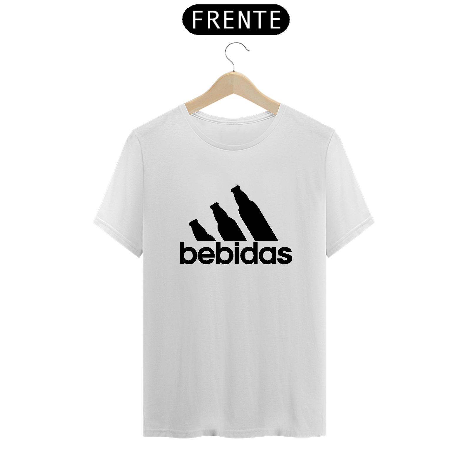 Camiseta Bebidas (Estampa Preta) - Sátira Adidas