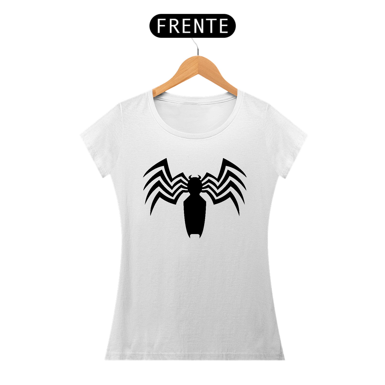 Camiseta Feminina Babylong - Venom (Estampa Preta)