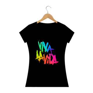 Nome do produto Camiseta Babylook Coldplay Viva La Vida - Colors