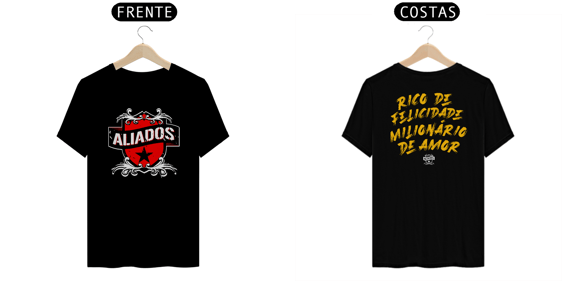 Camiseta Aliados - Rico de Felicidade (Estampa Costas)