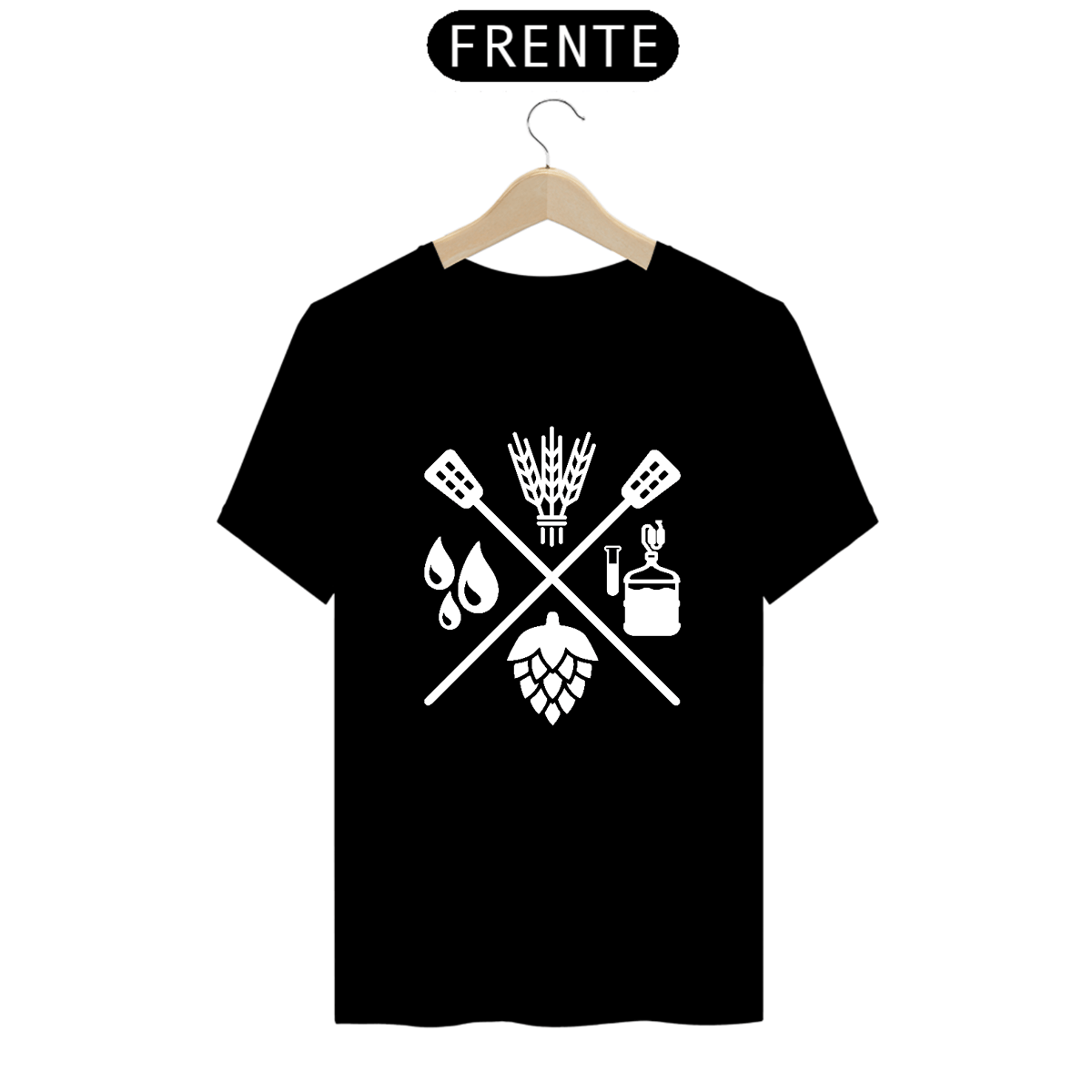 Nome do produto: Camiseta Fórmula Cerveja II (Estampa Branca)