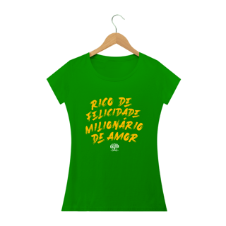 Nome do produto Camiseta Babylook Aliados - Rico de Felicidade