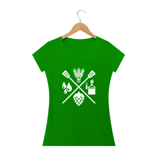 Nome do produto Camiseta Babylook Fórmula Cerveja II (Estampa Branca)