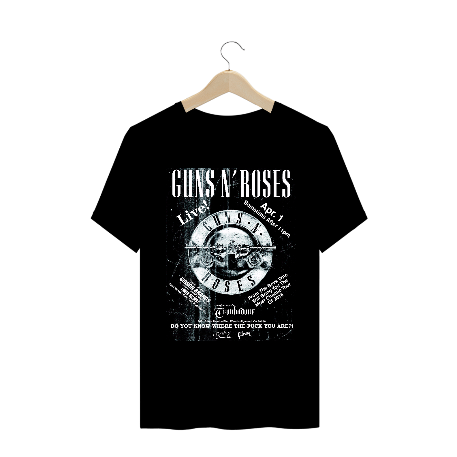 Camisa - Guns N' Roses - April Fools (Show de Reunião Axl + Slash + Duff)