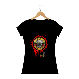 Camisa Guns N' Roses - Baby Look - Bullet com Sangue