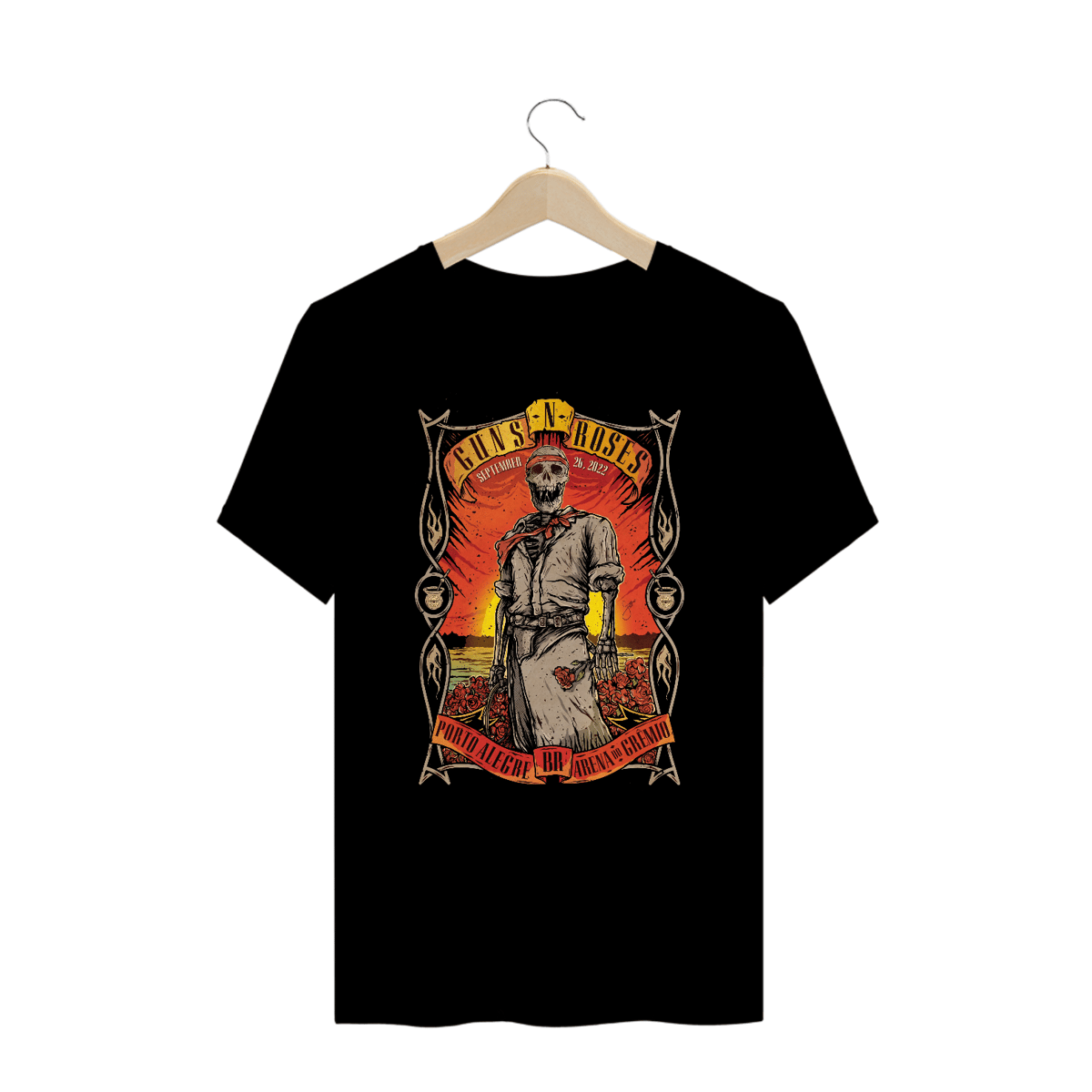 Nome do produto: Camisa Guns N\' Roses - Plus Size - Porto Alegre 2022