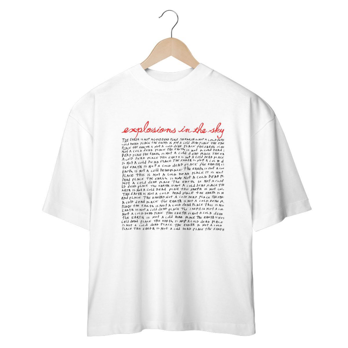 Nome do produto: Camiseta Oversized Explosions in The Sky Earth Mind The Gap Co.