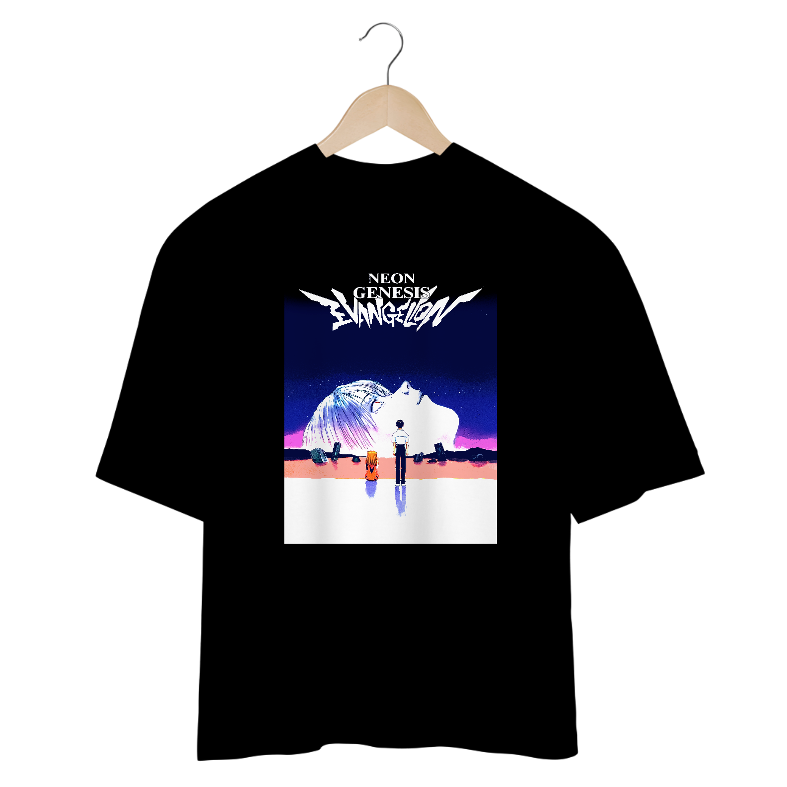 Camiseta Oversized Neon Genesis Evangelion NGE Mind The Gap Co.