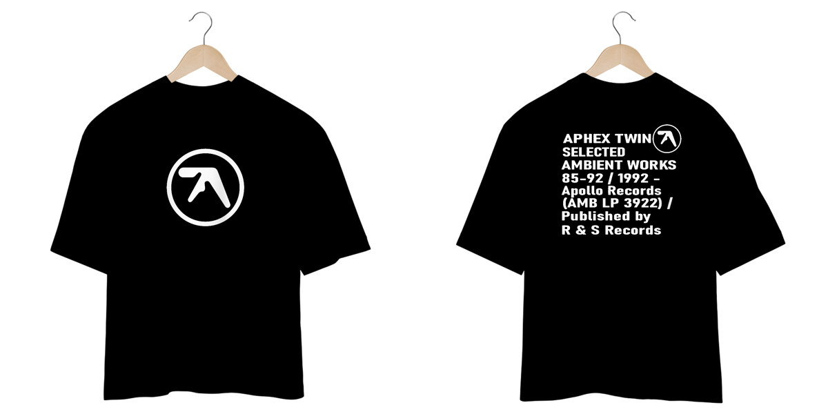 Nome do produto: Camiseta Oversized Aphex Twin Selected Mind The Gap Co.