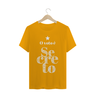 Nome do produto Camiseta | O voto é secreto - branco | Siga a estrela