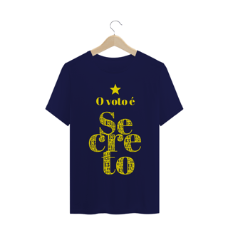 Nome do produto Camiseta | O voto é secreto - amarelo | Siga a estrela
