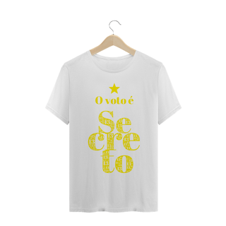 Nome do produto Camiseta | O voto é secreto - amarelo | Siga a estrela