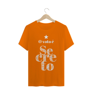 Nome do produto Camiseta | O voto é secreto - branco | Siga a estrela