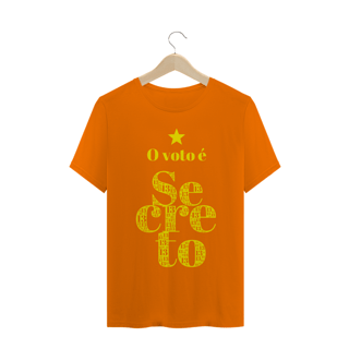 Nome do produto Camiseta | O voto é secreto - amarelo | Siga a estrela
