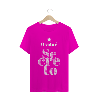 Nome do produto Camiseta | O voto é secreto - branco | Siga a estrela