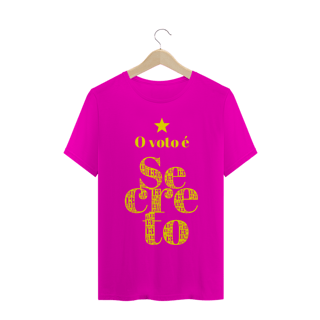 Nome do produto Camiseta | O voto é secreto - amarelo | Siga a estrela