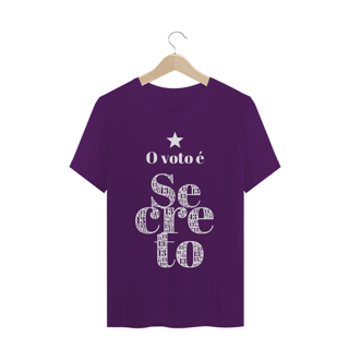 Nome do produto Camiseta | O voto é secreto - branco | Siga a estrela