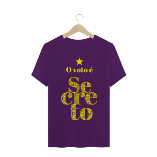 Nome do produto Camiseta | O voto é secreto - amarelo | Siga a estrela