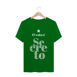 Nome do produto Camiseta | O voto é secreto - branco | Siga a estrela
