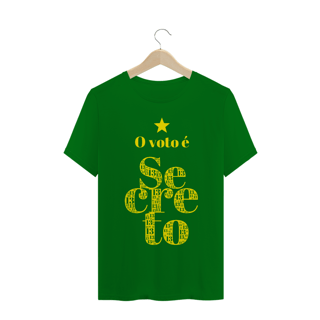 Nome do produto Camiseta | O voto é secreto - amarelo | Siga a estrela