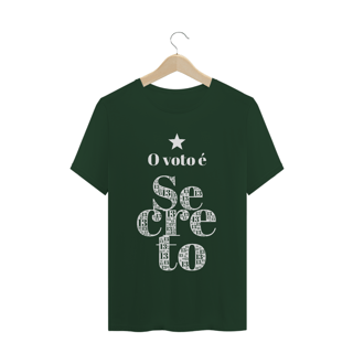 Nome do produto Camiseta | O voto é secreto - branco | Siga a estrela