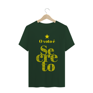 Nome do produto Camiseta | O voto é secreto - amarelo | Siga a estrela